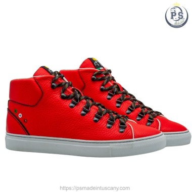 High-Top PS Artisan Sneakers in Lobster Leather with Black Details