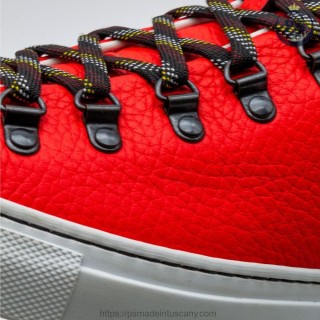 High-Top PS Artisan Sneakers in Lobster Leather with Black Details