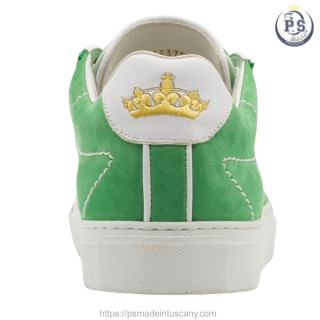 Sneakersy PS z zielonego nubuku