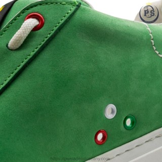 Sneakersy PS z zielonego nubuku