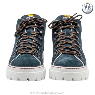 handcrafted men's boots in green suede