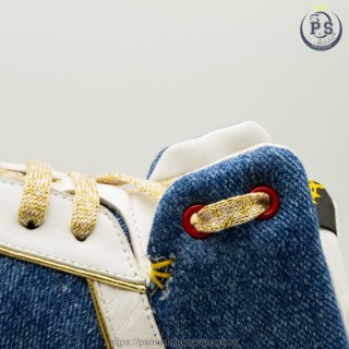 Wysokie sneakersy Greta z denimu i skóry | Styl rzemieślniczy