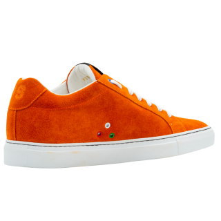 Sneakers Uomo Vinci in Scamosciato Arancione Artigianali