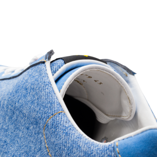 Sneakersy Roma z denimu i zamszu – ręczne wykonanie