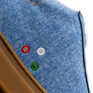 Sneakersy Roma z denimu i zamszu – ręczne wykonanie