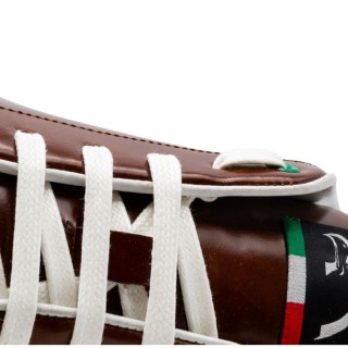 Sneakers uomo artigianali in pelle marrone Siena