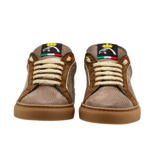 Sneakers Silvia: toskański luksus w eleganckim brązowym zamszu