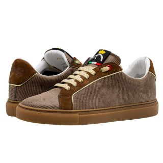 Sneakers Silvia: toskański luksus w eleganckim brązowym zamszu