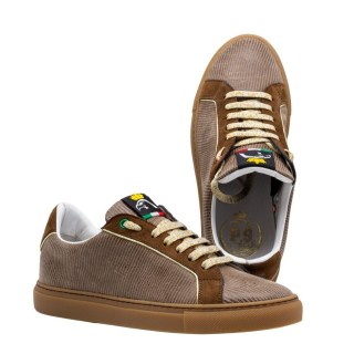 Sneakers Silvia: toskański luksus w eleganckim brązowym zamszu