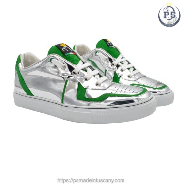 Sneakers PS Lucca Argento e Verde