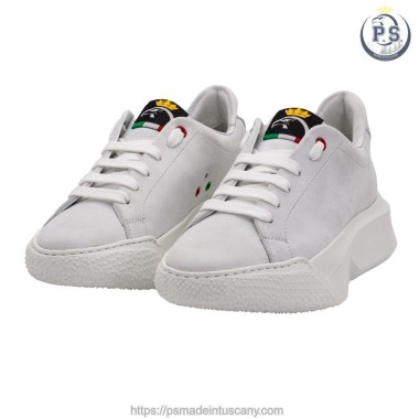 Women's White Nubuck Sneakers | Tuscan Handcrafted