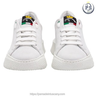 Women's White Nubuck Sneakers | Tuscan Handcrafted