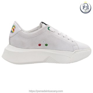 Women's White Nubuck Sneakers | Tuscan Handcrafted