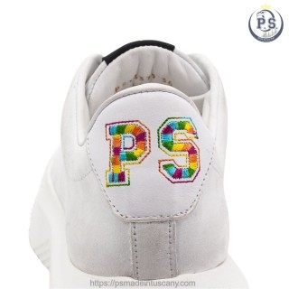 Damskie Sneakersy z Białego Nubuku | Rzemiosło Toskanii