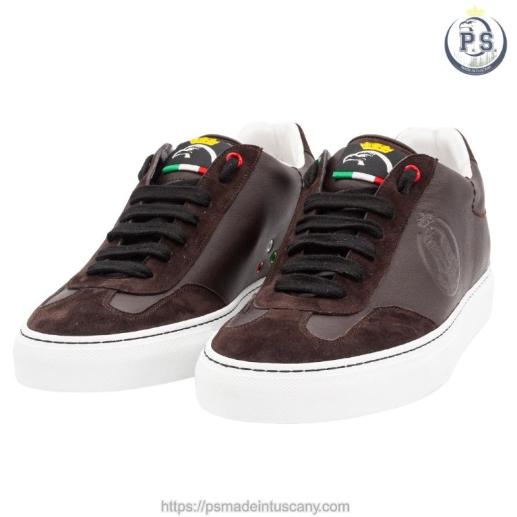 Męskie Brązowe Sneakersy Skórzane | Rzemiosło Włoch