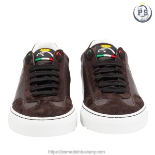 Męskie Brązowe Sneakersy Skórzane | Rzemiosło Włoch