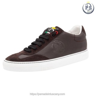 Męskie Brązowe Sneakersy Skórzane | Rzemiosło Włoch