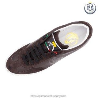 Męskie Brązowe Sneakersy Skórzane | Rzemiosło Włoch