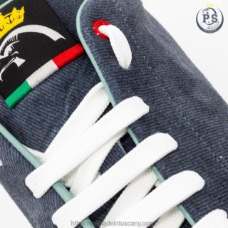 Sneakers in Scamosciato Blu Jeans | Artigianato Toscano