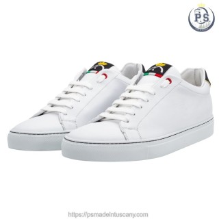 Sneakers PS Artigianali da uomo In Pelle Bianca