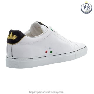 białe skórzane męskie Sneakersy PS