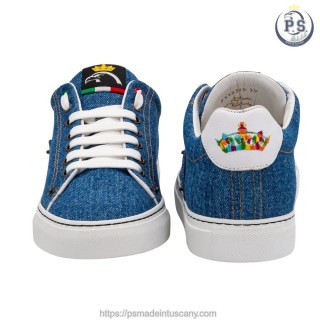 Men's Denim Sneakers with Studs | Tuscan Handcrafted