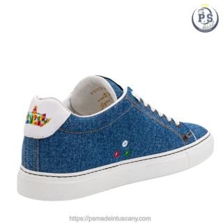Men's Denim Sneakers with Studs | Tuscan Handcrafted
