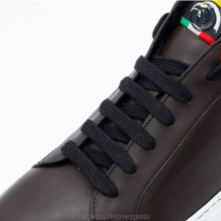 Sneakers Uomo in Vitello Testa di Moro | Made in Tuscany