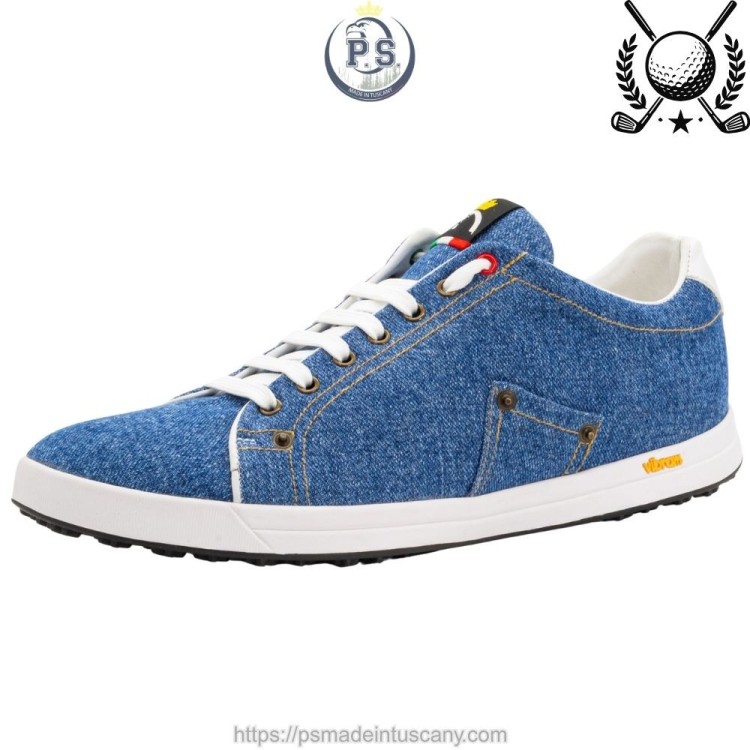 Sneakers Golf in Denim Jeans PS Siena | Suola Vibram®