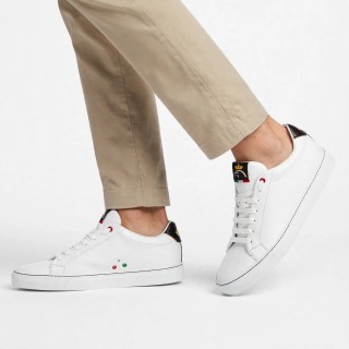 Sneakers PS Artigianali da uomo In Pelle Bianca