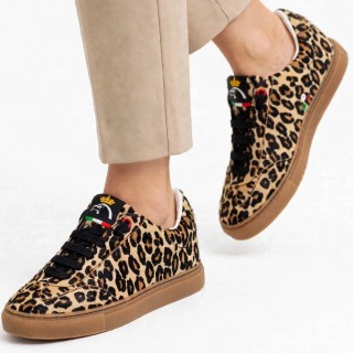 Sneakers Leopardate Donna PS Anna | Artigianato Toscano