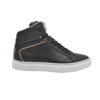Czarne skórzane Sneakersy PS