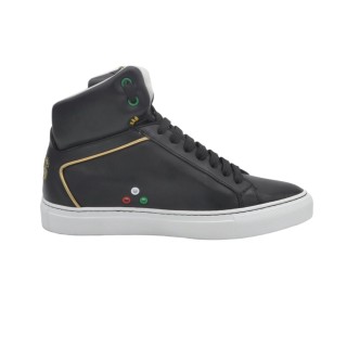 Czarne skórzane Sneakersy PS