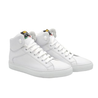 Men's PS High Sneakers in White Leather