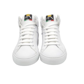 Men's PS High Sneakers in White Leather