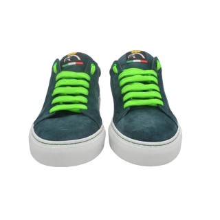Handmade Men's suede leather PS sneakers Green