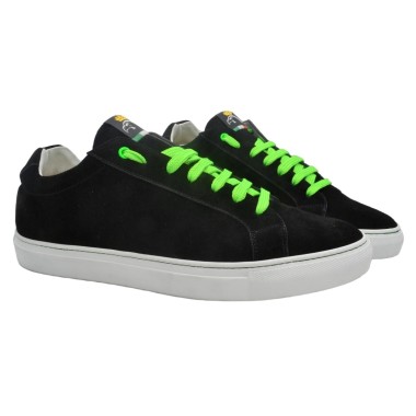 Męskie czarne zamszowe Sneakersy PS