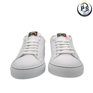 białe skórzane męskie Sneakersy PS