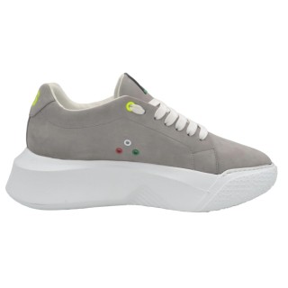 Sneakers alte PS  Artigianali da uomo In Nabuk Grigio