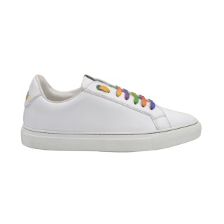 Women's PS white leather handcrafted sneakers