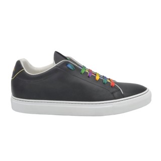 Sneakers PS da Uomo Fatte a mano In Pelle Nera