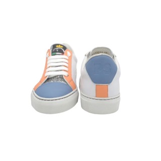 Handmade Sneakers PS Silvia Salmon and Blue