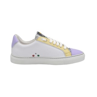 Sneakers Artigianali PS Silvia Giallo e Viola