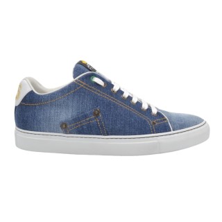 Handmde Men's PS sneakers in blue demin