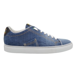 Sneakers PS da uomo Fatte a mano In Denim