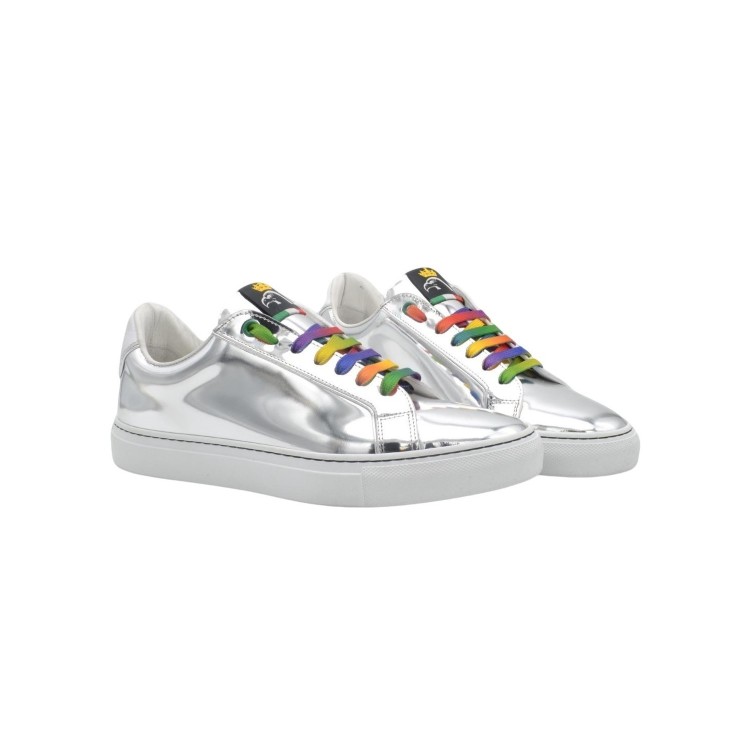 Sneakers PS Silvia Argento Specchiato