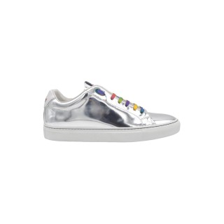 Sneakers PS Artigianali da uomo In pelle Specchiata argento