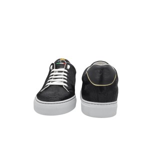 Men's handmade sneakers in black chamois