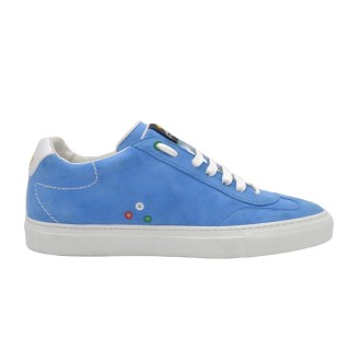 Handmade Light Blue Chamois Sneakers